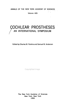 Cochlear Prostheses