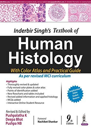 INDERBIRSINGH'S TEXTBOOK OF HUMAN HISTOLOGY WITH COLOR ATLAS AND PRACTICAL GUIDE